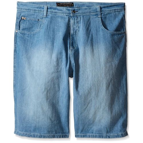  Southpole Mens Big-Tall 4180 Sand Washed Denim Short in Relaxed Fit