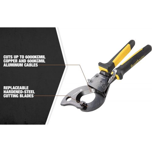  Southwire Tools & Equipment CCPR400 Ratcheting Cable Cutters With Comfort Grip Handles