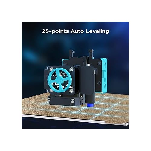  Sovol SV06 3D Printer Open Source with All Metal Hotend Planetary Dual Gear Direct Drive Extruder 25-Point Auto Leveling PEI Build Plate 32 Bit Silent Board Printing Size 8.66x8.66x9.84 inch
