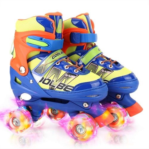  Sowume Adjustable Roller Skates for Girls and Women, All 8 Wheels of Girls Skates Shine, Safe and Fun Illuminating for Kids