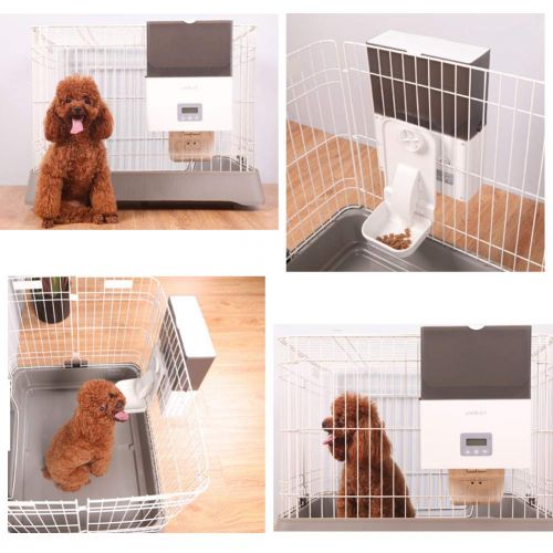  Soyan Automatic Pet Feeder for Cage or Kennel - 2.3L Capacity, Portion Control & Easy Programming, Large LCD Screen