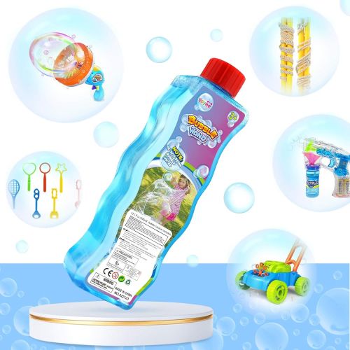  Soyee Bubble Solution Refills for Making Giant and Small Bubbles NO Mix Needed 3 Portable Easy Grip Bottles of Bubble Solution Necessories for Bubble Guns Wands Blowers Bubble Machines
