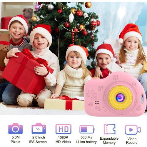  [아마존베스트]Soyee Toys for 4-6 Year Old Girls Kids Camera for Children Mini Camcorder with 1080P and 2.0 Inch IPS Screen for Preschool Toddler Birthday Present(16GB TF Card Included)