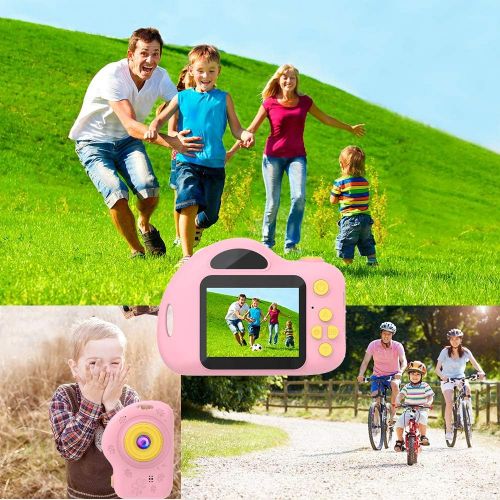  [아마존베스트]Soyee Toys for 4-6 Year Old Girls Kids Camera for Children Mini Camcorder with 1080P and 2.0 Inch IPS Screen for Preschool Toddler Birthday Present(16GB TF Card Included)