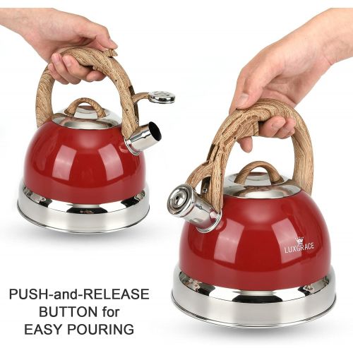  S-p Tea Kettle -2.5 Quart Stovetop Whistling Teapot Stainless Steel Tea Pots for Stove Top Whistle Tea Pot