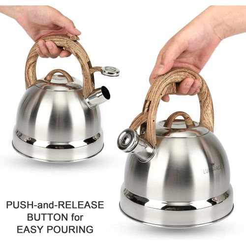  S-p Tea Kettle -2.5 Quart Stovetop Whistling Teapot Stainless Steel Tea Pots for Stove Top Whistle Tea Pot