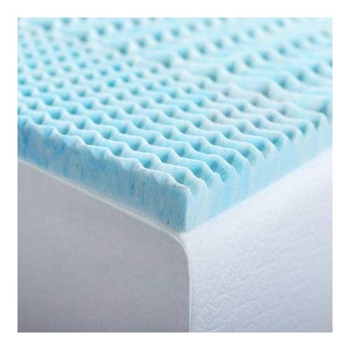  Spa Sensations Biofoam Zoned Fusion Gel Memory Foam Mattress Topper with an Extra Layer of Cooling, Conforming, Supportive Memory Foam 2-inch, Twin