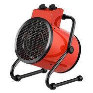 3KW Industrial Workshop Fan Heater, Household Electric Heater, High-power Adjustable Thermostat Heater Dryer, Powerful Space Heaters For Indoors (Color : Red, Size : 3KW(27 caliber