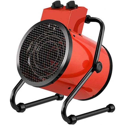  3KW Industrial Workshop Fan Heater, Household Electric Heater, High-power Adjustable Thermostat Heater Dryer, Powerful Space Heaters For Indoors (Color : Red, Size : 3KW(27 caliber