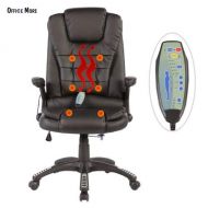 Space Wagon Office Massage Chair Desk Swivel Heated Vibrating Ergonomic Executive Black