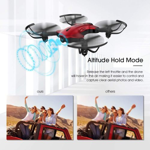  [아마존베스트]Drone for Kids, Spacekey FPV Wi-Fi Drone with Camera 720P HD, Real-time Video Feed, Great Drone for Beginners, Quadcopter Drone with Altitude Hold, One-Key Take-Off, Landing Foldab