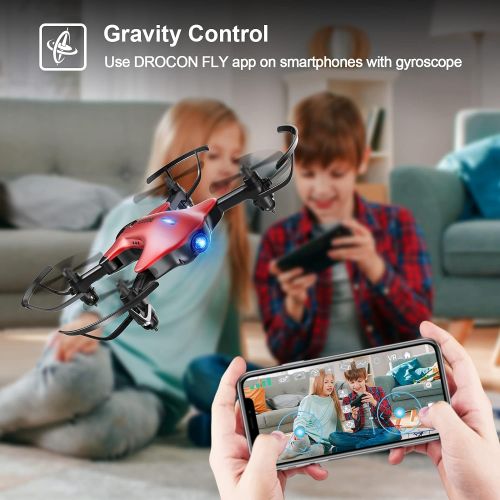  Drone with Camera, DROCON Spacekey 1080P Remote Control Drone for Kids Beginners, FPV Drone App Control, Gravity Control, One-key Return, 2 Batteries, 3 Speed Modes, Foldable Arms