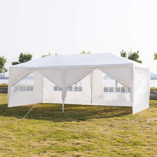  Spaco Folding Shade Tent Sun Shelter Six Sides Two Doors Advertising Tent