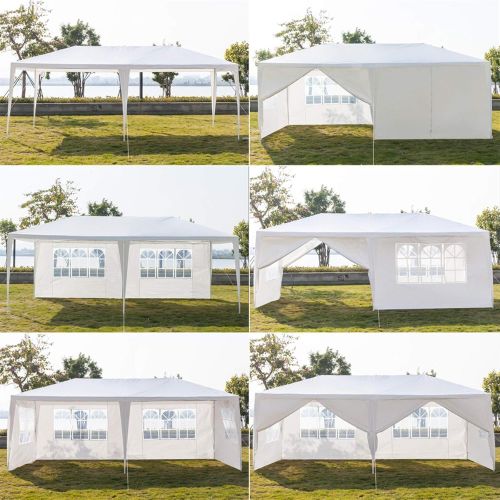  Spaco Folding Shade Tent Sun Shelter Six Sides Two Doors Advertising Tent