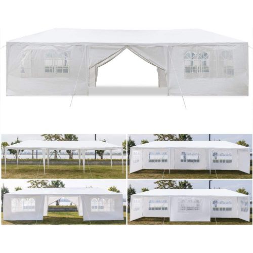  Spaco Easy Pop Up Canopy Party Tent, Outdoor Camping Folding Awning 10 x 30-Feet