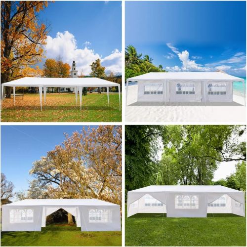  Spaco Easy Pop Up Canopy Party Tent, Outdoor Camping Folding Awning 10 x 30-Feet