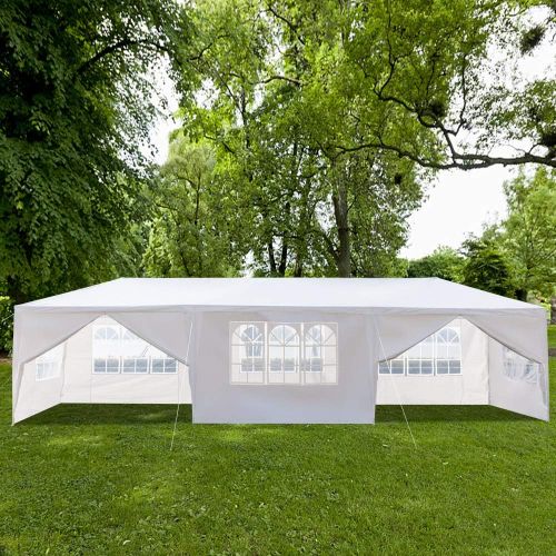  Spaco Easy Pop Up Canopy Party Tent, Outdoor Camping Folding Awning 10 x 30-Feet