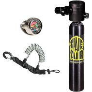 Spare Air New 3.0CF Emergency Air Supply with Dial Pressure Gauge and Free Quick Release Coil Lanyard ($15.95 Value) for Scuba Diving (Tank/Reg/Gauge/Lanyard Only)