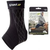 Spark Kinetic Sleeve, Ankle, Small a€“ Non-Slip Compression Support Sleeve with Embedded Kinesiology Tape a€“ for Improved Muscle & Joint Support ￢a€“ Comfortable, Breathable, & Moisture Wicking
