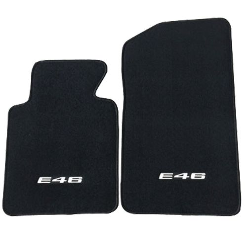  Spark Floor Mat Compatible With 1999-2005 BMW E46 Logo 3-Series | Factory Fitment Floor Mats Carpet Front & Rear Nylon by IKON MOTORSPORTS | ?2000 2001 2002 2003 2004