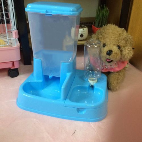  SparkLia Dual Port Pet Dog Cats Automatic Feeder Automatic Water Dispenser Puppy Drinking Fountain Food Dish Bowl Pet Supplies