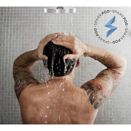  [아마존 핫딜]  [아마존핫딜]SparkPod Shower Head - High Pressure Rain - Luxury Modern Chrome Look - Easy Tool Free Installation - The Perfect Adjustable Replacement For Your Bathroom Shower Heads