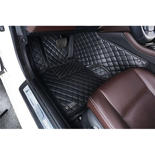  Spartan Autotec - Floor Liners Front, Second & Third RowSeats 3pcsfor Tesla Model X 5/6 Seaters (5 Seaters, Midnight Black)