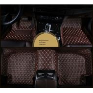 Spartan Autotec - Floor Liners Front and Second RowSeats 3pcsfor Tesla Model S - King Diamond Series - Chocolate