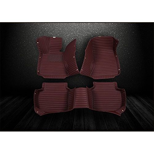  Spartan Autotec - Floor Liners Front and Second RowSeats 3pcsfor Tesla Model S - King Diamond Series - Chocolate