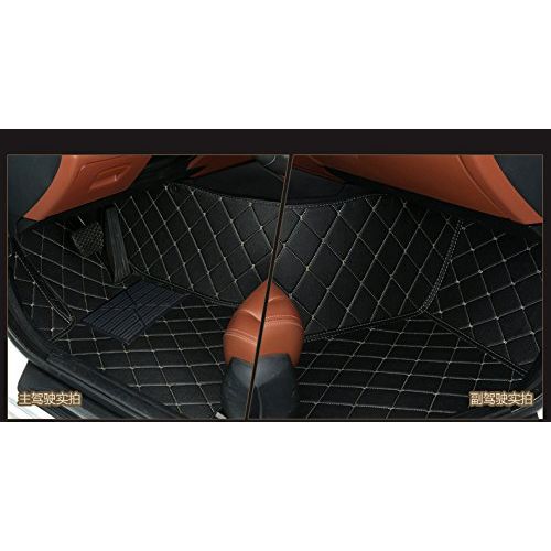  Spartan Autotec - Floor Liners Front and Second RowSeats 3pcsfor Tesla Model S - King Diamond Series - Chocolate