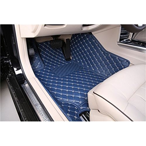  Spartan Autotec - Floor Liners Front and Second RowSeats 3pcsfor Tesla Model S - King Diamond Series - Chocolate