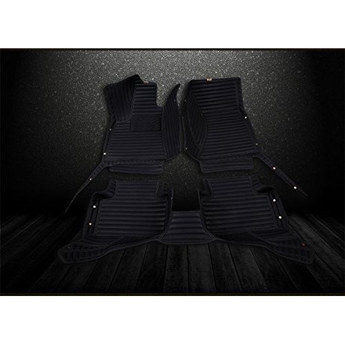  Spartan Autotec - Floor Liners Front and Second RowSeats 3pcsfor Tesla Model S - King Diamond Series - Chocolate