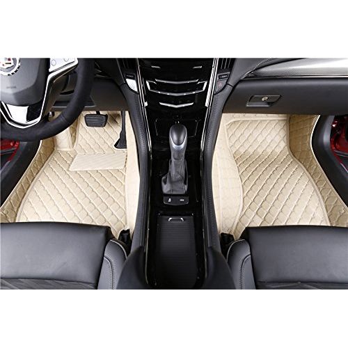  Spartan Autotec - Floor Liners Front and Second RowSeats 3pcsfor Jeep Grand Cherokee - King Diamond Series - Harmony Cream