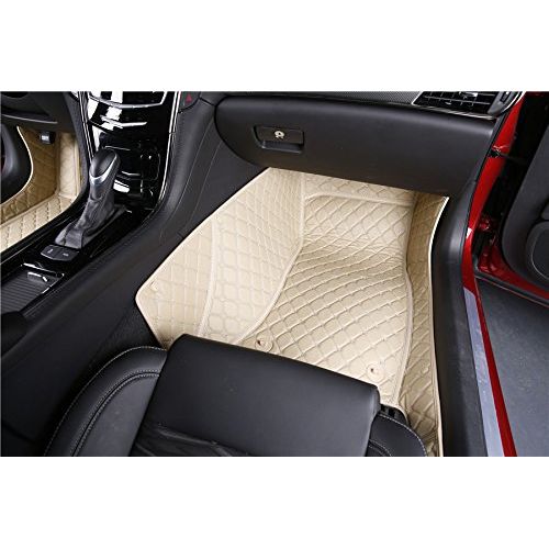  Spartan Autotec - Floor Liners Front and Second RowSeats 3pcsfor Jeep Grand Cherokee - King Diamond Series - Harmony Cream