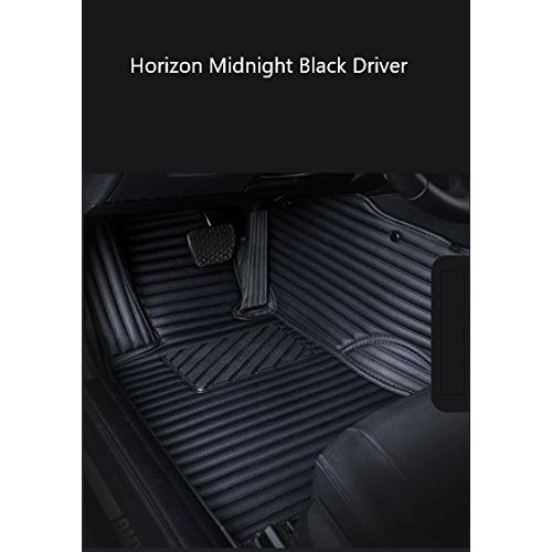  Spartan Autotec - Floor Liners Front and Second RowSeats 3pcsfor Tesla Model S - King Diamond Series - Jet Black