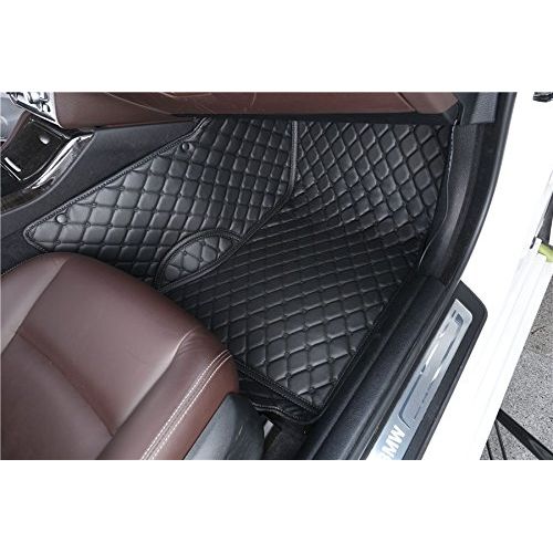  Spartan Autotec - Floor Liners Front and Second RowSeats 3pcsfor Tesla Model S - King Diamond Series - Jet Black