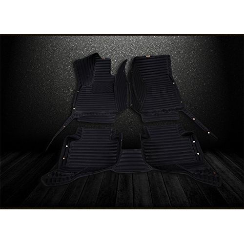  Spartan Autotec - Floor Liners Front and Second RowSeats 3pcsfor Tesla Model S - King Diamond Series - Jet Black