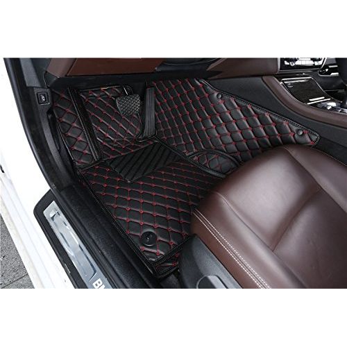  Spartan Autotec - Floor Liners Front and Second RowSeats 3pcsfor Jeep Cherokee - King Diamond Series - Jet Black