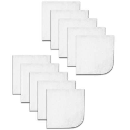  Spasilk SpaSilk Washcloths, White,10-Count
