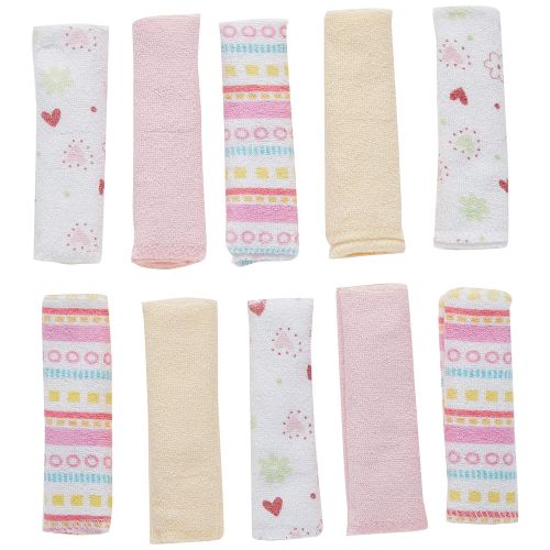  [아마존베스트]Spasilk Washcloths, Pink Stripes, 10 Count