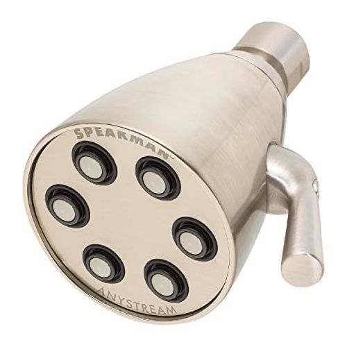  Speakman S-2252-BN Signature Brass Icon Anystream High Pressure Adjustable Shower Head, Brushed Nickel