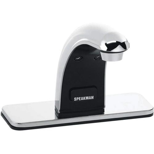  Speakman S-8710-CA-E SensorFlo Classic Battery-Powered Lavatory Sensor Faucet with 4 in. Deck Plate, Polished Chrome