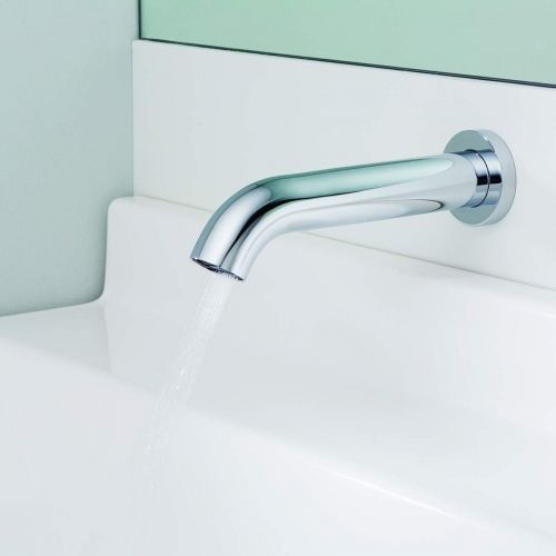  Speakman SF-1000 Sensorflo Wall Mount Bathroom AC Powered Touchless Faucet with Sensor, Polished Chrome