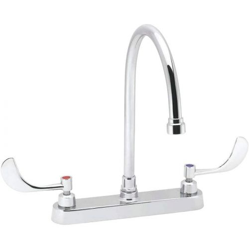  Speakman SC-5724-E Commander Gooseneck Centerset Lavatory Faucet with 8 in. Deck Plate, Polished Chrome