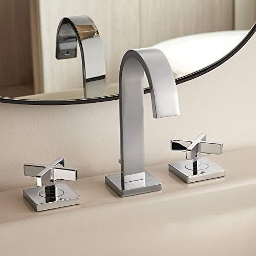  Speakman, Polished Chrome CD521 Lura 8 Widespread Bathroom Faucet with Cross Handles and Pop-Up Drain Assembly