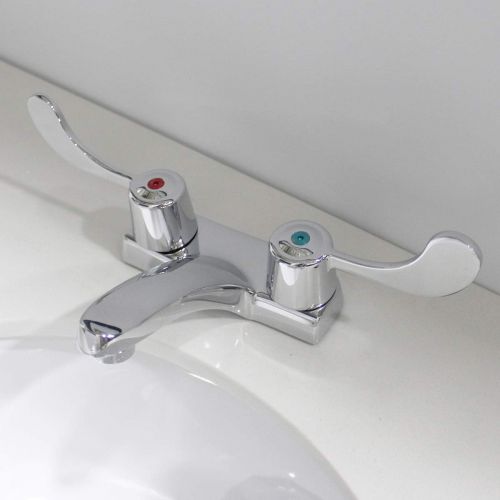  Speakman SC-4074-E-LD Commander Centerset Faucet with 4 Wrist Blade Handles, Chrome