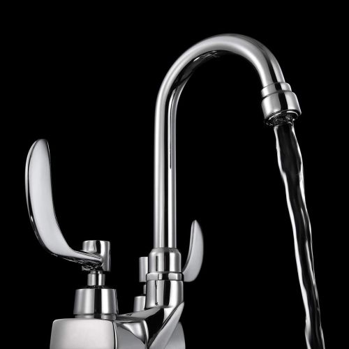  Speakman SC-3084-LD-E Commander Centerset Faucet with 4 Wrist Blade Handles, Chrome