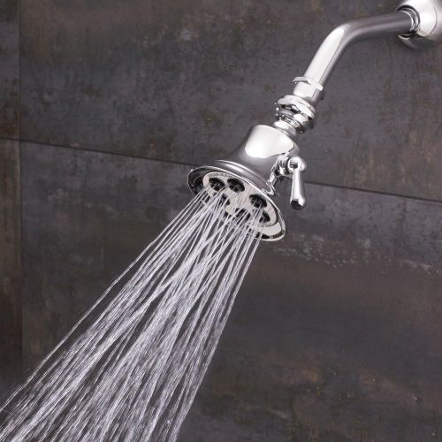  Speakman S-2254 Retro Anystream High Pressure Adjustable 2.5 GPM Solid Brass Shower Head, Polished Chrome