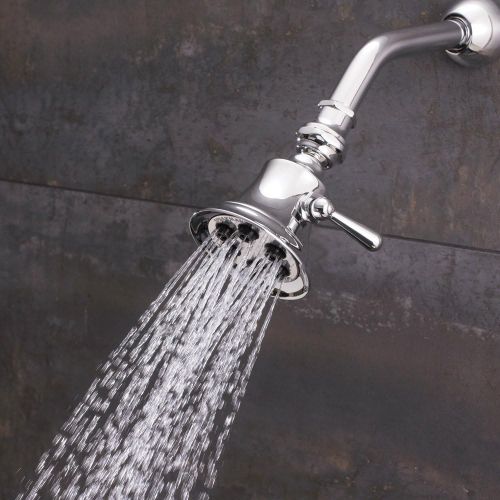  Speakman S-2254 Retro Anystream High Pressure Adjustable 2.5 GPM Solid Brass Shower Head, Polished Chrome