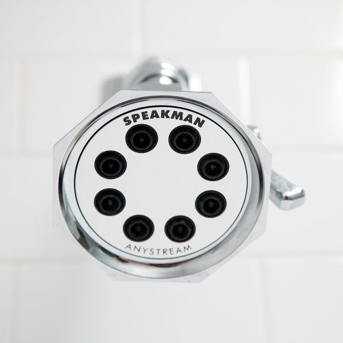  Speakman S-3019 Vintage Anystream High Pressure Adjustable 2.5 GPM Solid Brass Shower Head, Polished Chrome